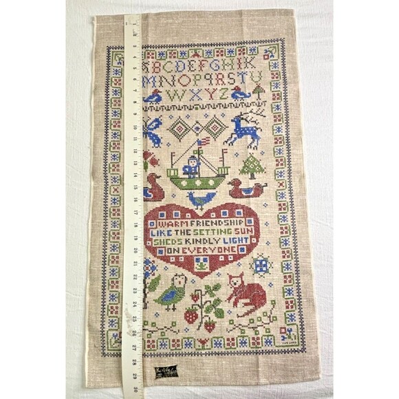 Vintage Kay Dee 100% Pure Linen Tea Towel MCM Design by Lois Long 17 x30 NEW - Picture 9 of 14